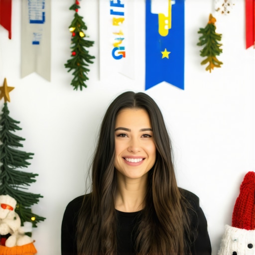 Business owner optimizing GMB profile with local community and seasonal elements