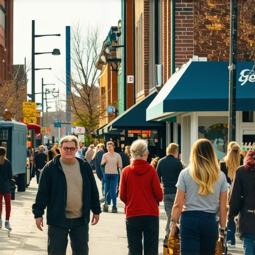 Anchorage Community Street Scene Anchorage local businesses and community gathering