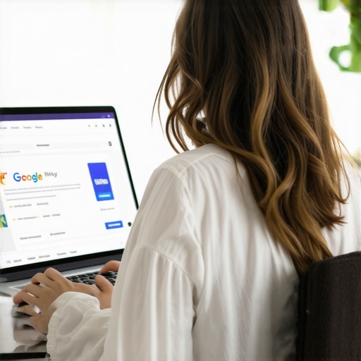 Optimizing GMB Profile in Anchorage Business owner optimizing Google My Business profile on laptop