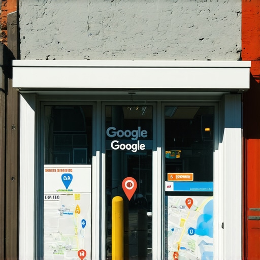 Bright Anchorage storefront with Google Maps overlay illustrating local SEO