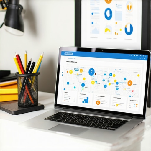 SEO Tools Workspace for Anchorage Businesses A workspace cluttered with SEO and analytics tools for local SEO management in Anchorage.
