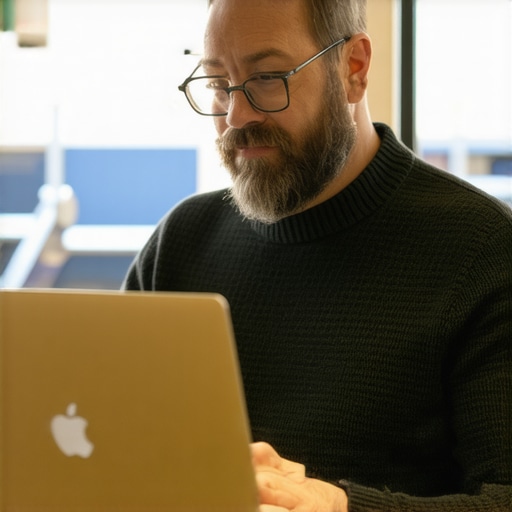 Updating GMB Profile in Anchorage Business owner optimizing Google My Business profile at Anchorage shop laptop