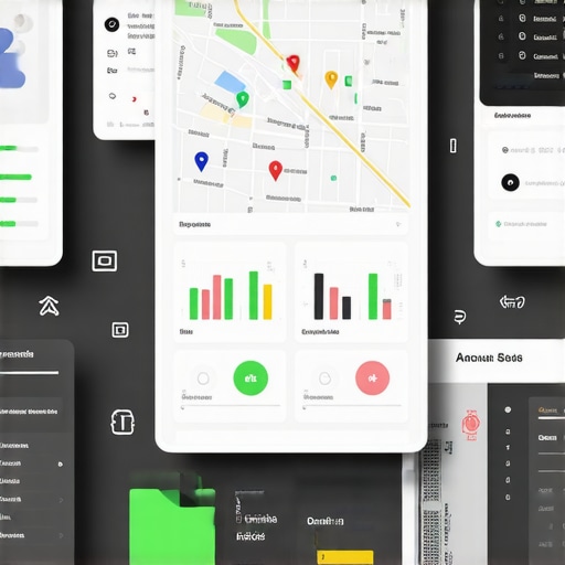 Computer screen displaying SEO analytics, maps, and citation management software