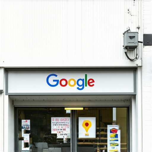 Anchorage shop with Google Maps overlay showing verification process