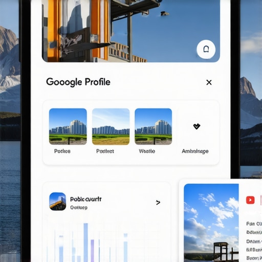 Business owner optimizing Google My Business profile with Anchorage landmarks