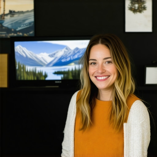 Optimizing GMB Profile with Anchorage Landscape Business owner enhancing Google My Business listing with Anchorage background