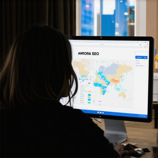 Person working on local SEO analytics for Anchorage business