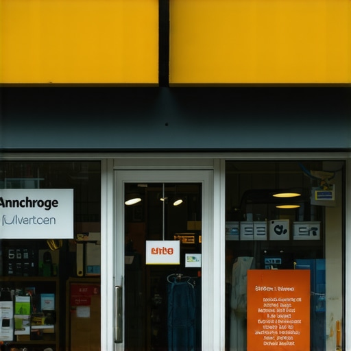 Modern Anchorage storefront with optimized signage highlighting local business branding.