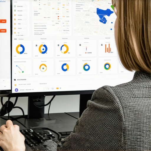 Business owner analyzing Anchorage local SEO data on computer