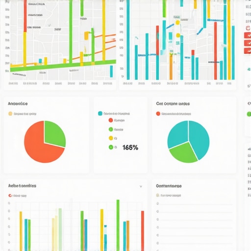 Screen showing local SEO analytics for Anchorage with maps and graphs.