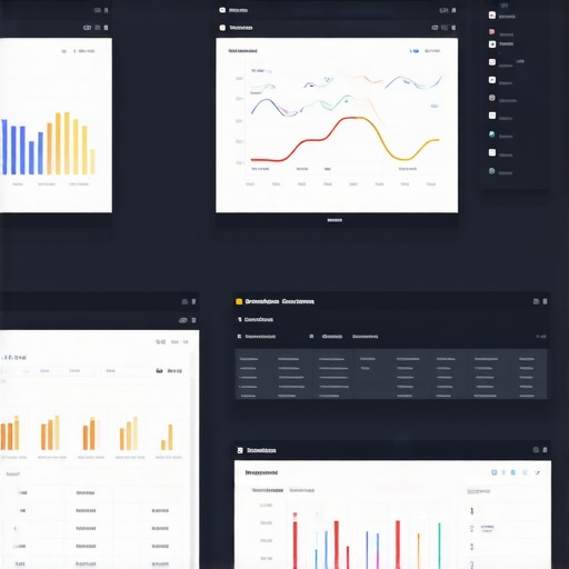 Person analyzing local SEO data on multiple screens in an office setting.