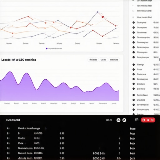Screenshot of a local SEO monitoring dashboard with rankings and review insights